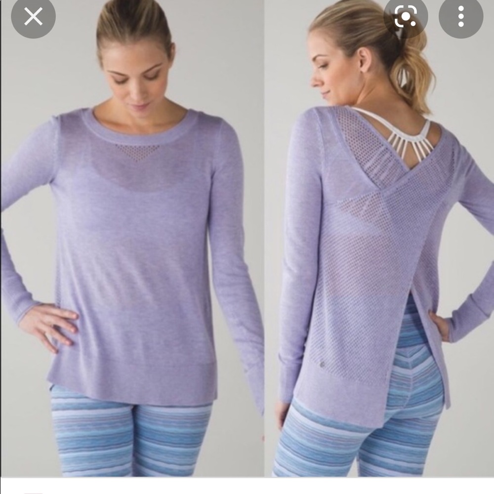 Lululemon Sunset Savasana Lilac Pullover Size 4